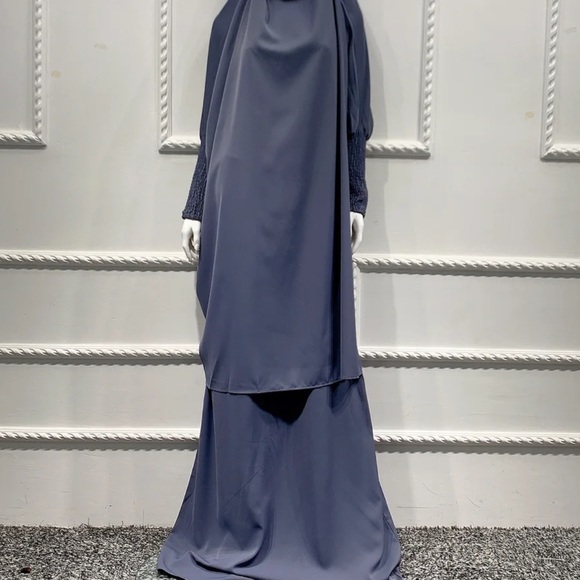 Two Piece Jilbab Set Muslim Woman Prayer Dress - Picture 2 of 2
